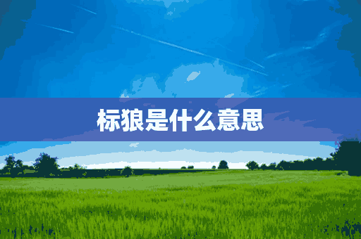 标狼是什么意思(标狼是什么意思snh)